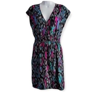 PRESLEY SKYE silk leopard print dress size S